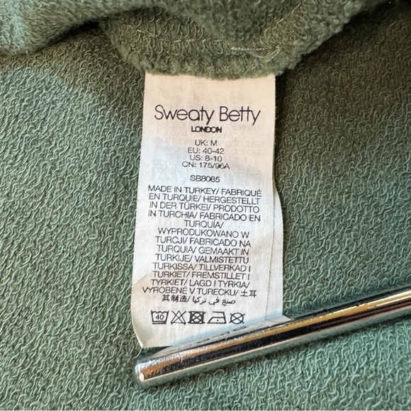 Sweaty Betty Green Hooded Pullover Sweatshirt | Size M - Picture 13 of 15